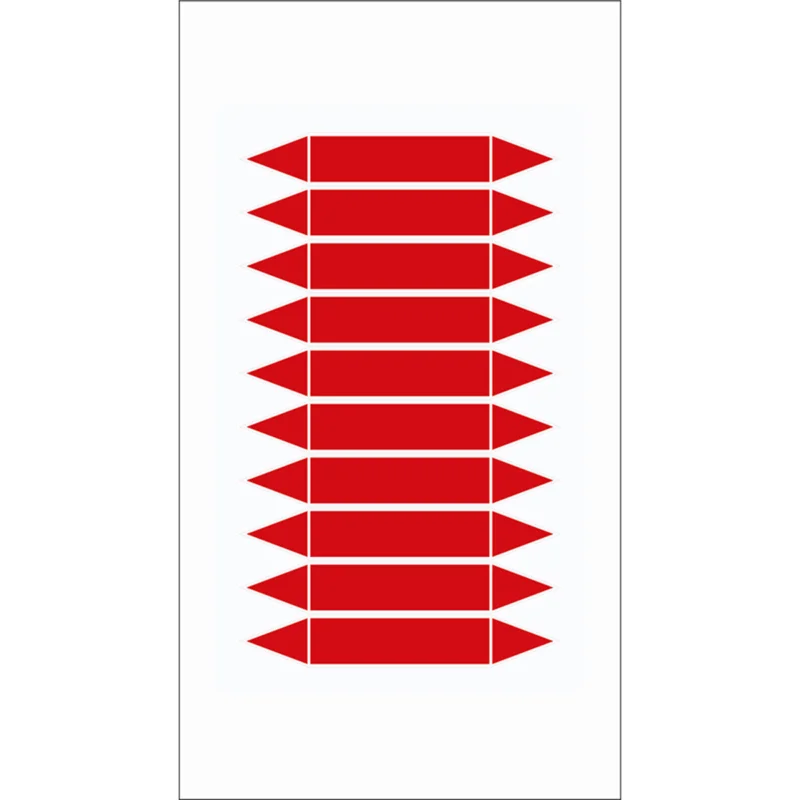 Aanbieding Brady - Leidingmarkering kaart - Beschrijfbare leidingmerkers op kaart - BLANKPIPEMARKERSRED75X16MM10 - 225351 - 86225351