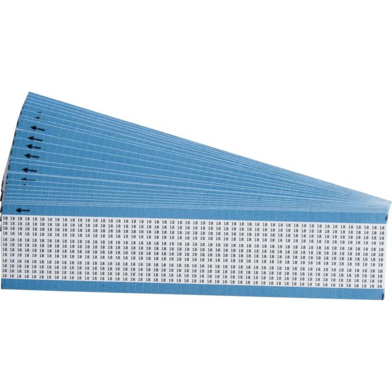 Wikkellabels - TMM-18-PK - 1 Pak = 25 Kaart x 150 Label(s) = 3750 Label(s) per Pak Fabrieksprijs