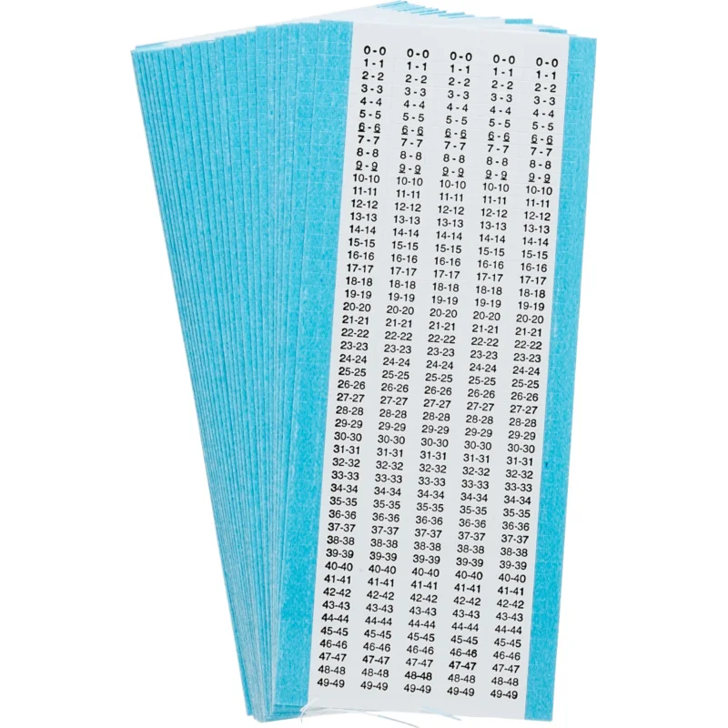 Wikkellabels - TMXM-0-49-PK - 1 Pak = 25 Kaart x 250 Label(s) = 6250 Label(s) per Pak Uitverkoop