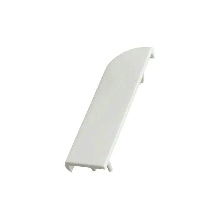 Tijdelijk Beschikbaar Kunststof eindstuk links + rechts Halfrond Softline 18x75mm Wit - 0108354