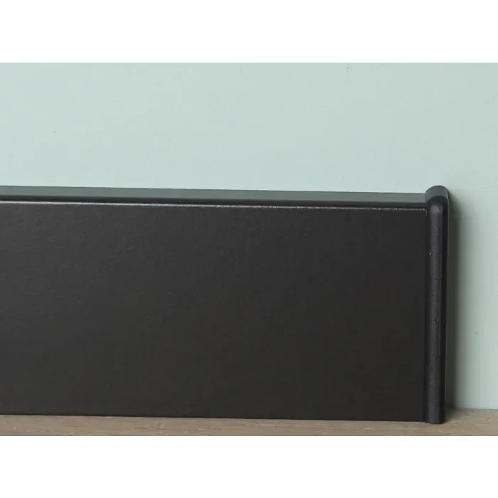 Laatste Versie Kunststof eindstuk links + rechts Recht Robuust 18x75mm Zwart - 0108656