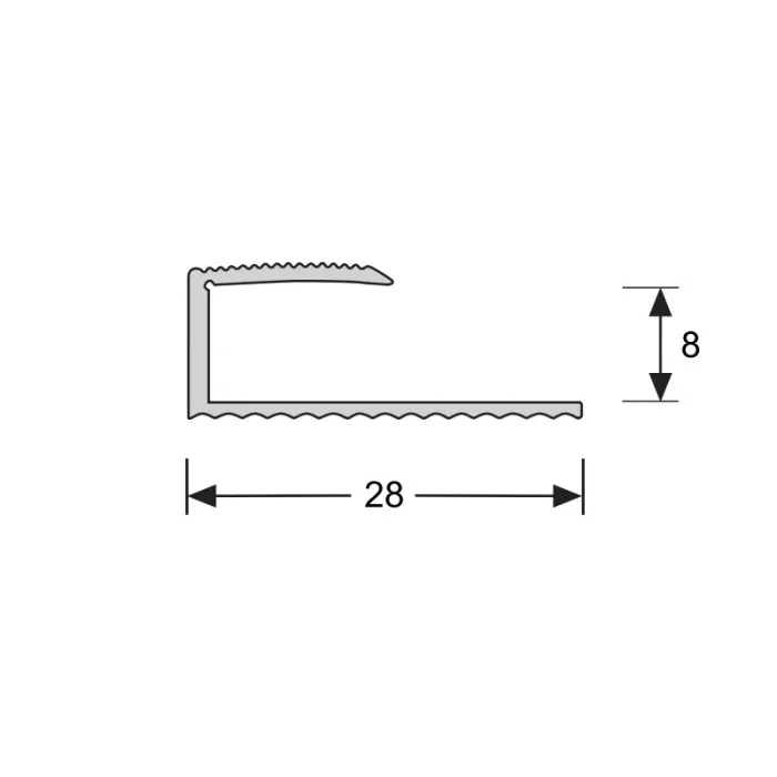 Rechtstreeks Van De Fabrikant U-profiel verlijmen 8.1mm RVS 90cm - 61156