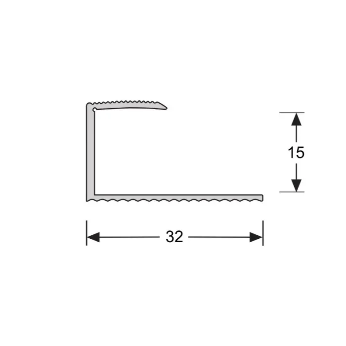 U-profiel verlijmen 15.6mm RVS 270cm - 61455 Flitsaanbieding