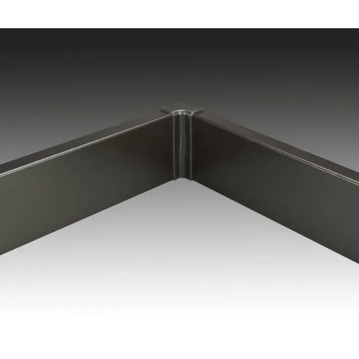 Koopje Kunststof binnenhoek (2 stuks) Recht Robuust 18x75mm Zwart - 0108686