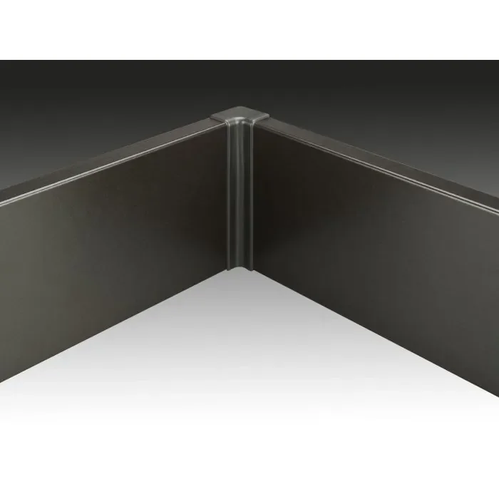 Kunststof binnenhoek (2 stuks) Recht Robuust 18x120mm Zwart - 0108687 Fabrieksprijs
