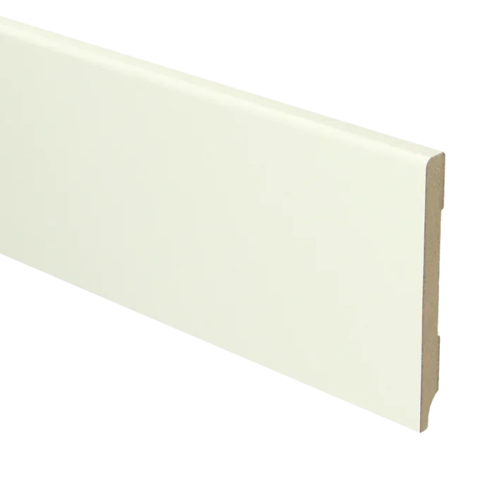 Gratis Retour Vochtwerende MDF plint Modern 9x90mm wit Gelakt RAL9010 - 16106