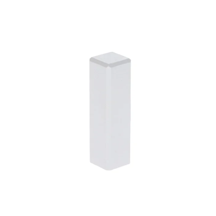 Vochtwerende MDF hoek/eindstuk t.b.v. MDF plint 18x70mm Gelakt Verkeerswit RAL9016 - 16537 Populair