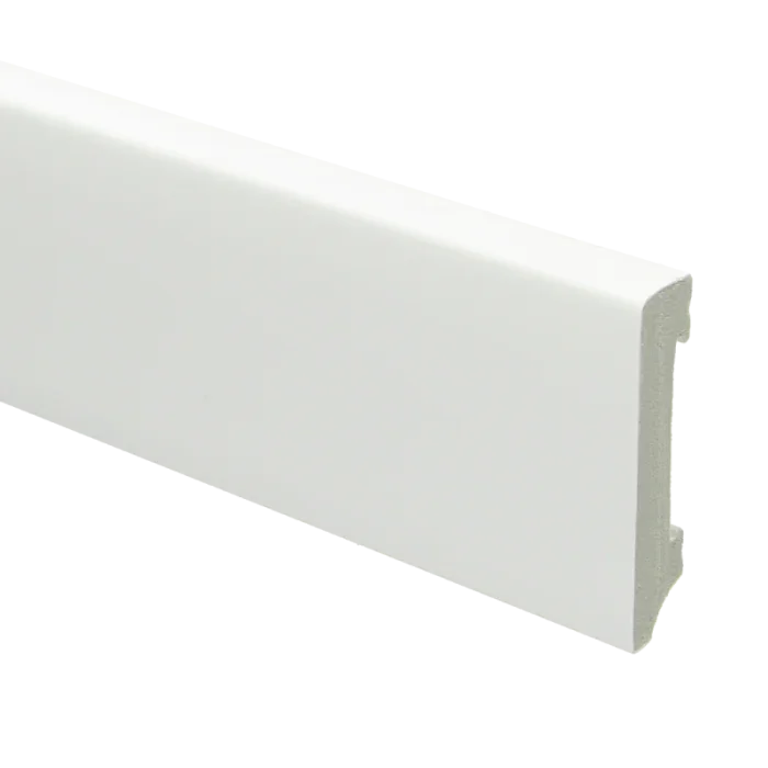 Op = Op Watervaste kunststof plint Recht Wit 15x70mm - 16731