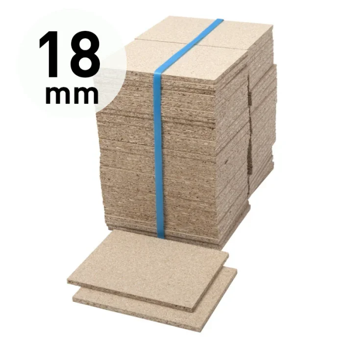 Tijdelijk Beschikbaar Spaanplaat broodjes 18mm dik 20x15cm (geschuurd) - 86625