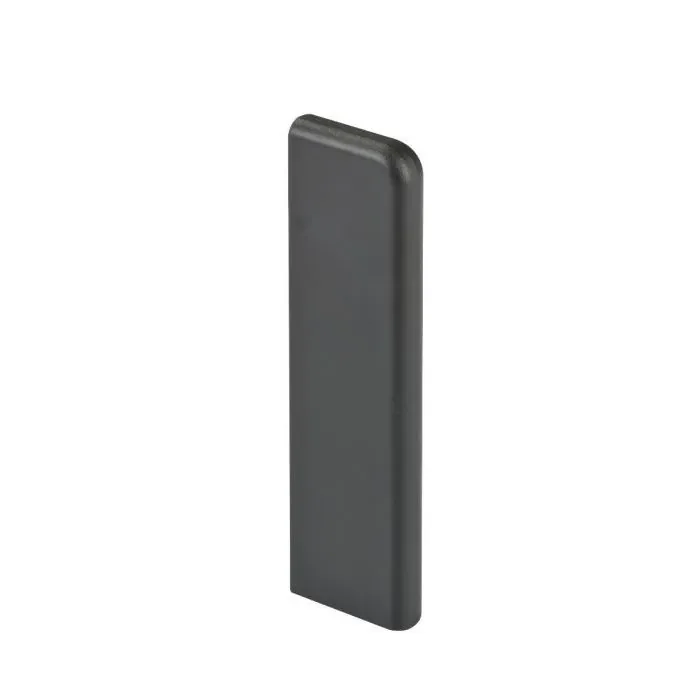 Nu Kopen Kunststof eindstuk links + rechts Recht Robuust 15x65mm Zwart - 0108658