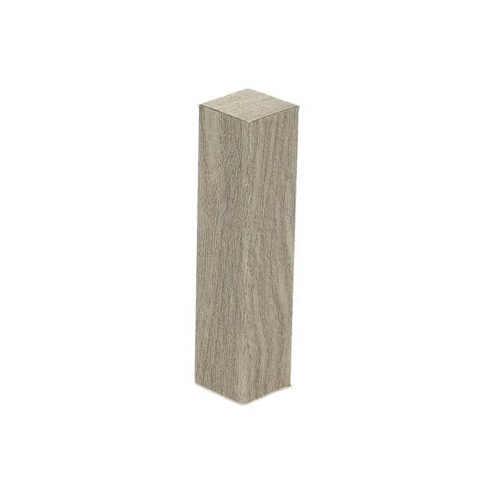 Hoek/Eindstuk 17x73mm Teak Grijs Geborsteld (4 stuks) - 27463 Flitsaanbieding