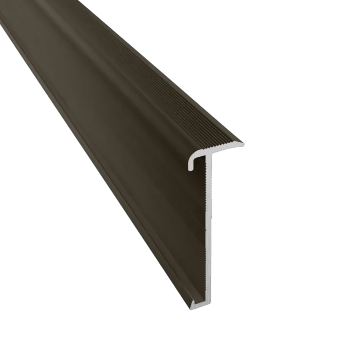 Gereduceerde Prijs Universeel Trapneusprofiel 43mm schroef Brons tbv PVC 2-3mm - 65426