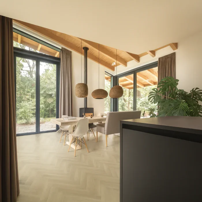 Actieprijs Hebeta Montinique Rigid Click PVC Charente Visgraat XL Naturel licht bruin Incl. vaste ondervloer 57747