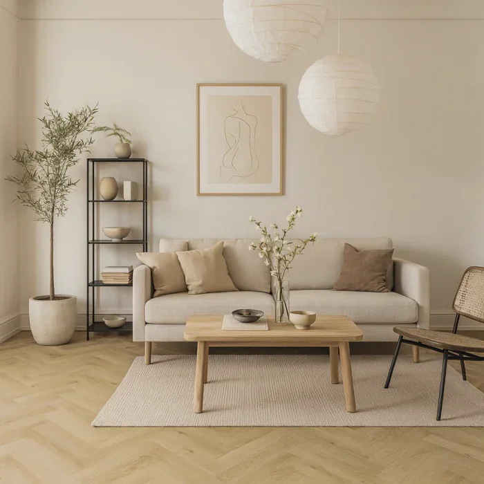 Seizoensaanbieding Hebeta Montinique Rigid Click PVC Clermont Visgraat XL Naturel eiken gerookt Incl. vaste ondervloer 57821