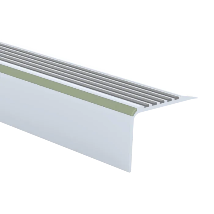 Direct Verzonden Trapkantprofiel Kunststof Aluminium 45x28mm 250cm - 20722