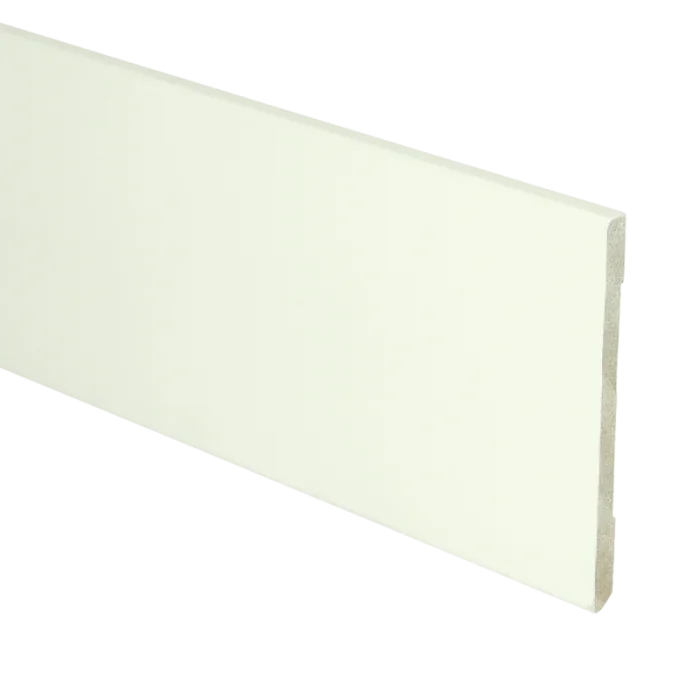 Alleen Vandaag Vochtwerende MDF plint Modern Recht 6x90mm wit Gelakt RAL9010 - 16563
