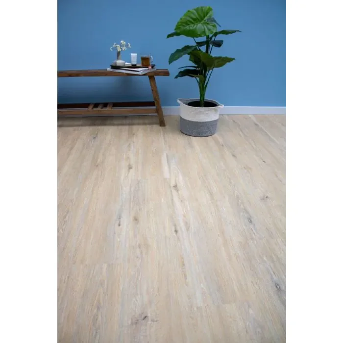 Favoriet VecoFloors Bruin Licht Geborsteld Eiken Rigid Click PVC A0001268 ACTIE OP=OP