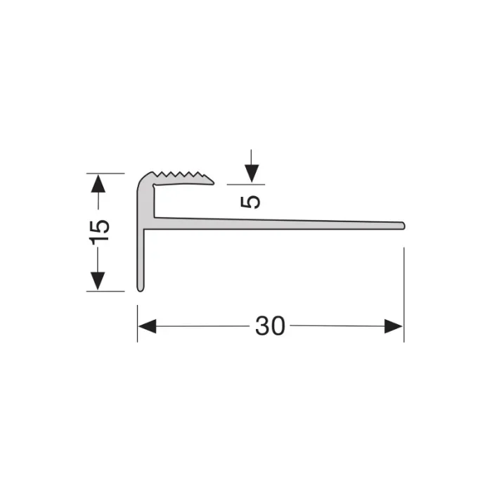 Trapneusprofiel Küberit 807 5 mm F4 zilver - 65800 Gereduceerde Prijs