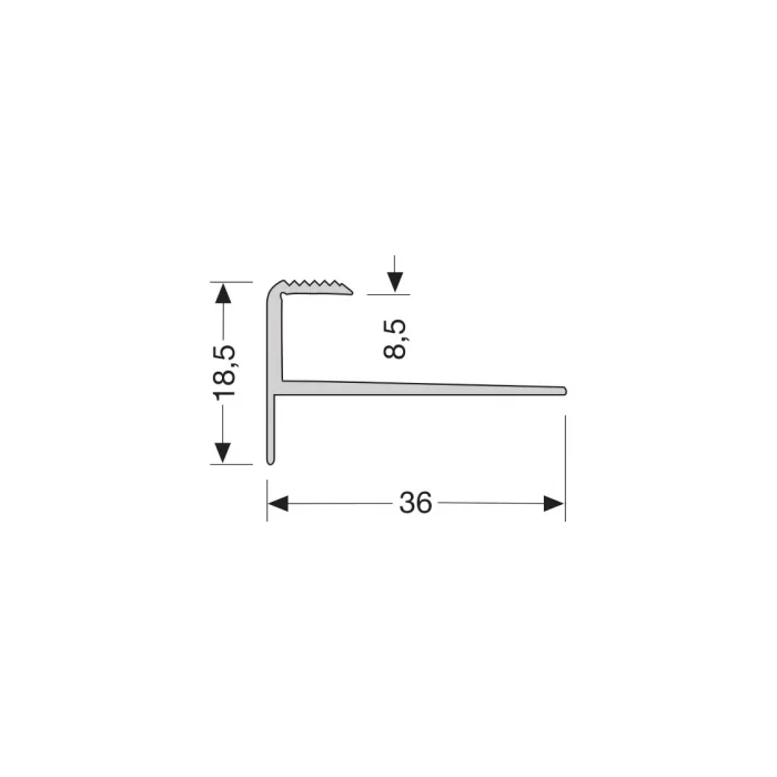 Trapneusprofiel Küberit 810 8.5 mm F4 Zilver - 65803 Actieprijs