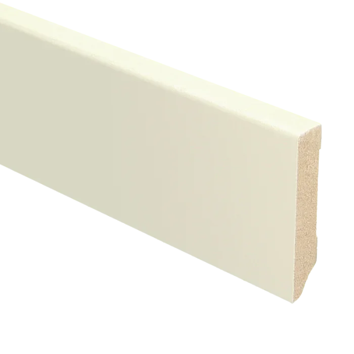 Hete Deal Vochtwerende MDF plint Modern Recht 15x70mm Gelakt Katoen - 15704