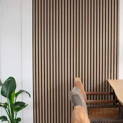 FLOER Akupanel XL Lichtbruin Noten 240x60 cm Merkproduct