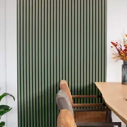 Exclusieve Aanbieding FLOER Akupanel XL Lino Olijfgroen 240x60 cm