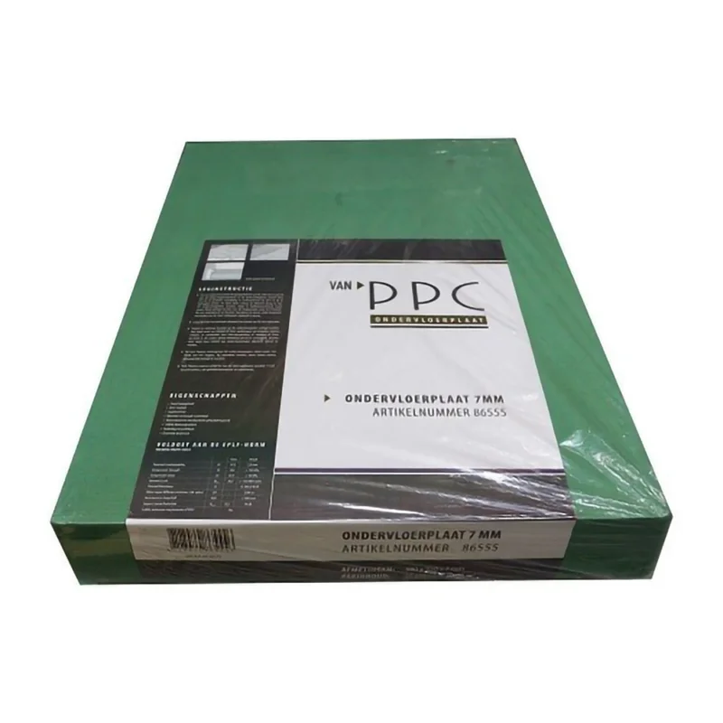 Gratis Retour PPC Groene ondervloerplaat 7mm