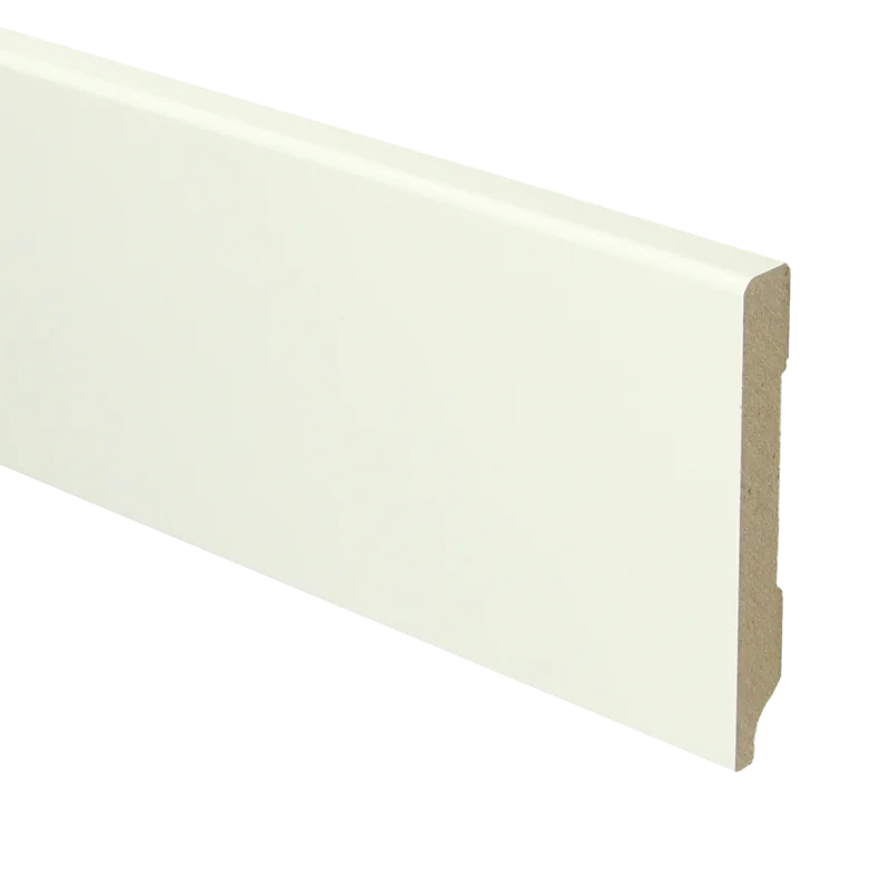 Seizoensaanbieding MDF Moderne Plint 90x12 RAL 9010 Zuiver Wit 16028