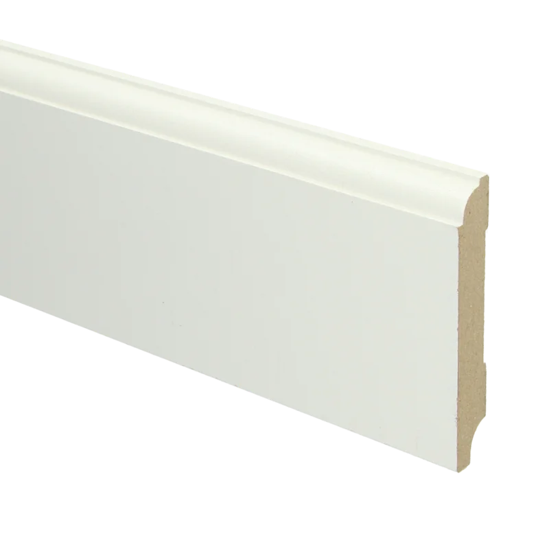 MDF Eigentijdse Plint 90x18 RAL 9010 Zuiver Wit 16050 Nu Kopen