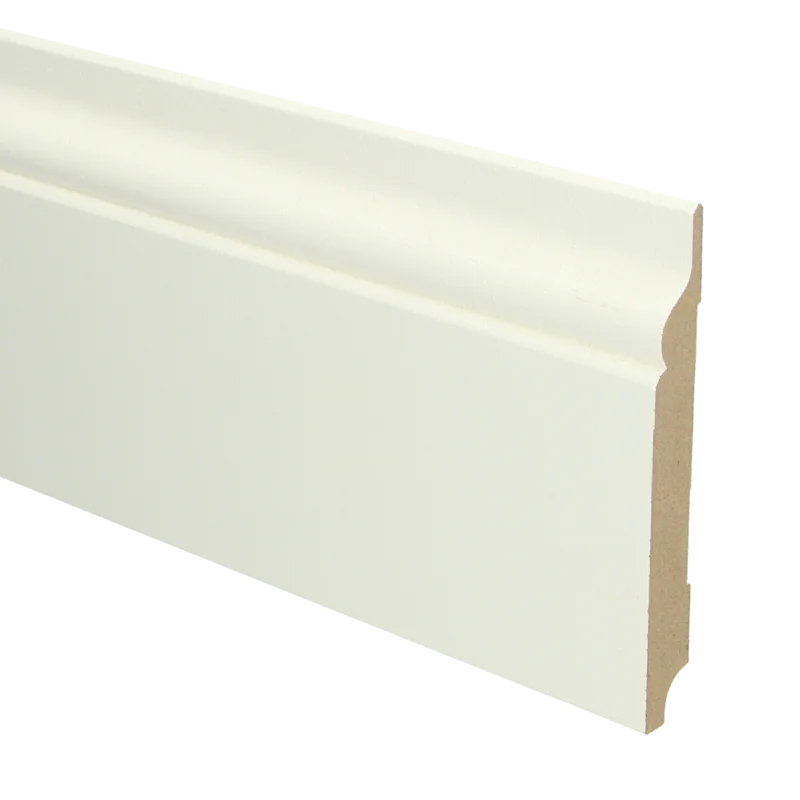 MDF Romantische Plint 150x18 RAL 9010 Zuiver Wit 16055 Nieuw