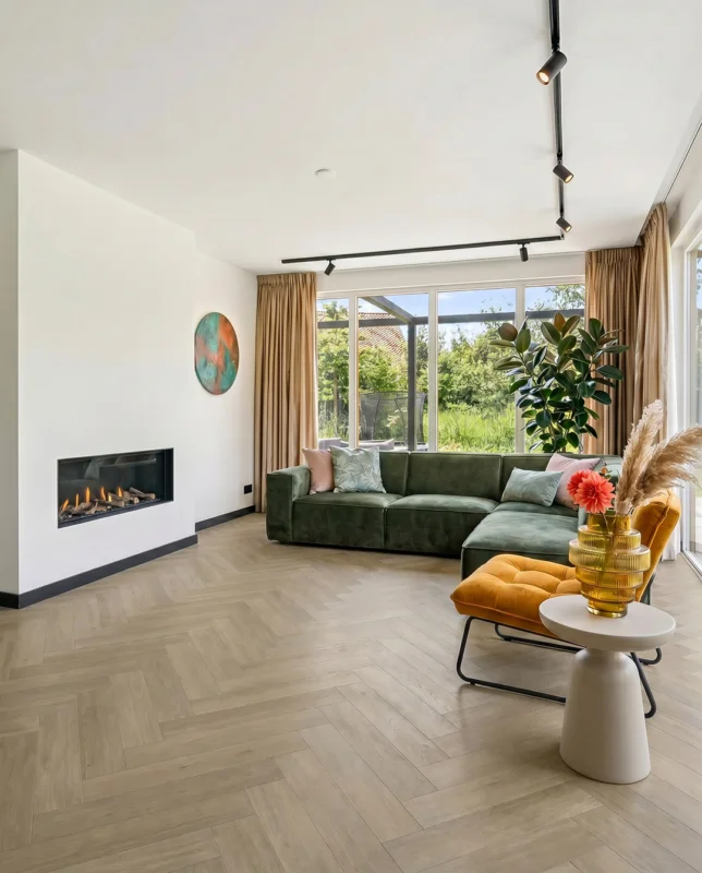 Beperkte Voorraad Luxury Floors Visgraat XL Chai Latte Eik 10721