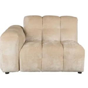 Sofa Element Hackman With Arm Left Velours Beige Gratis Retour