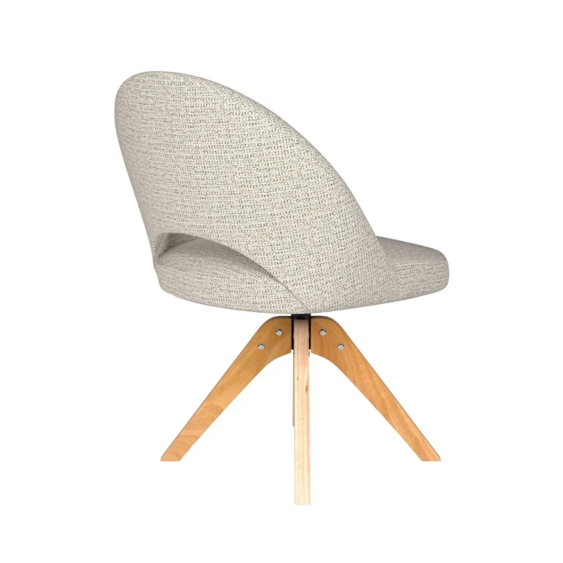 Merkproduct Chair Mick Off-White Wooden Swivel