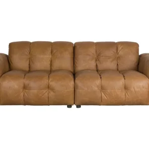 Sofa Hackman 3-Seater Leather Cognac Must-Have