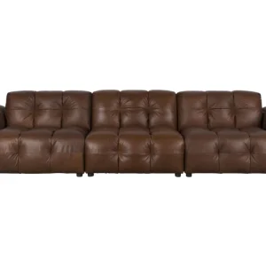 Sofa Hackman 4,5-Seater Leather Chocolate Dagaanbieding