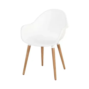 Premium Annestad eetkamerstoel - wit / licht teaklook