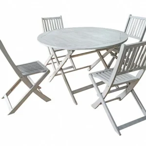Ravello 5-delige eethoek - tafel van 120x75 cm met 4 stoelen Laatste Versie
