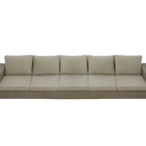 Merone moderne loungebank voor buiten - antracietgrijze stof met aluminium frame Premium