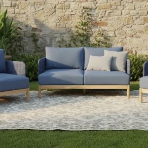 Speciale Aanbieding Kolbe 3-delige loungeset voor buiten - Moderne antracietkleurige afwerking