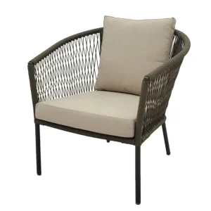 Populair Rennes loungestoel - moderne Scandinavische stijl - natuurlijk hout en stof