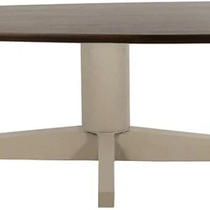 Seizoensaanbieding Salontafel 130, organisch, poot beige, mango bruin walnoot