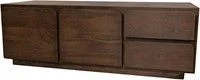 TV-dressoir 150 met 2 deuren en 2 lades, mango donkerbruin Aanbieding