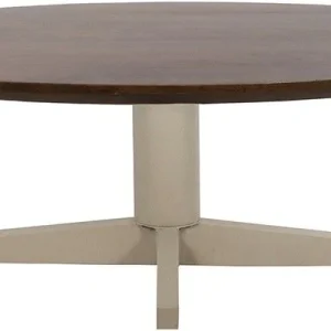 Nieuw Salontafel 130, ovaal, poot beige, mango bruin walnoot