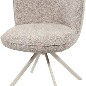Lage Prijs Kate eetkamerstoel - offwhite draaipoot 360° - Present - Sandy 121 (set van 2)