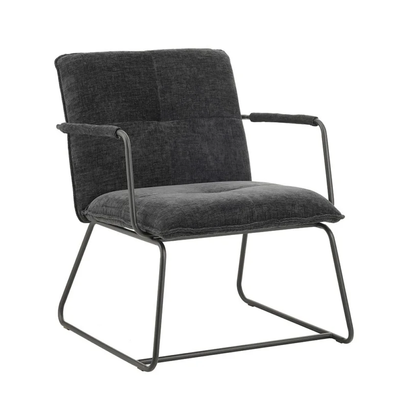 Nieuw Fauteuil Bilbao zwart chenille