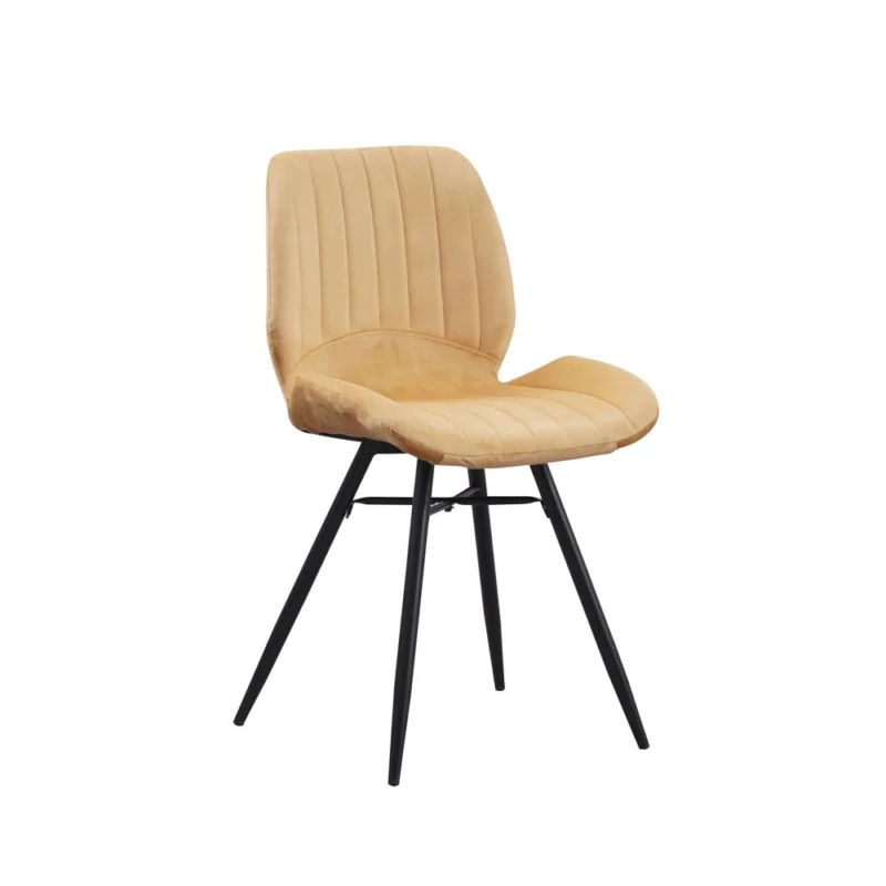 Koop Online Stoel Barron geel fluweel