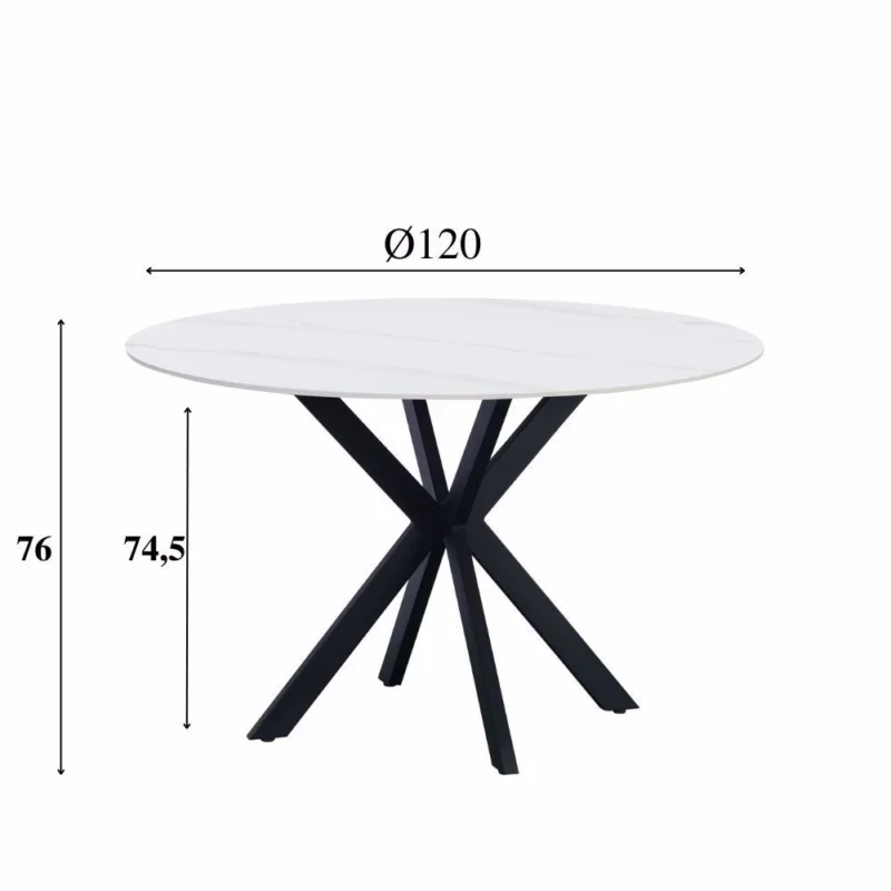 Tijdelijk Beschikbaar Eettafel Guus 120 wit