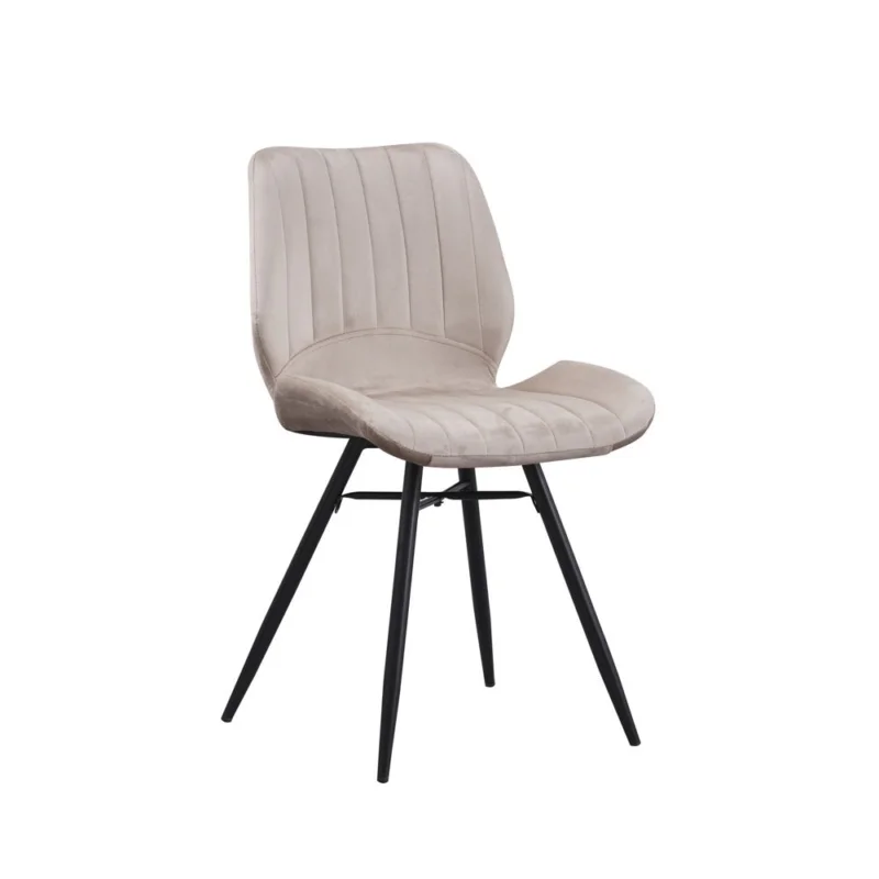 Stoel Barron beige fluweel Gratis Retour