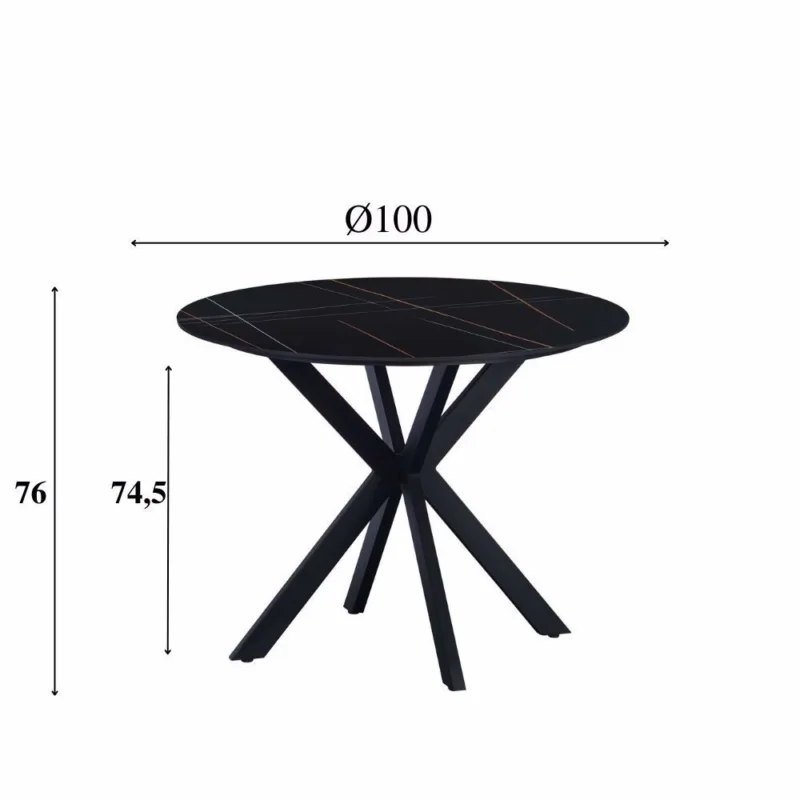 Nu Kopen Eettafel Guus 100 zwart