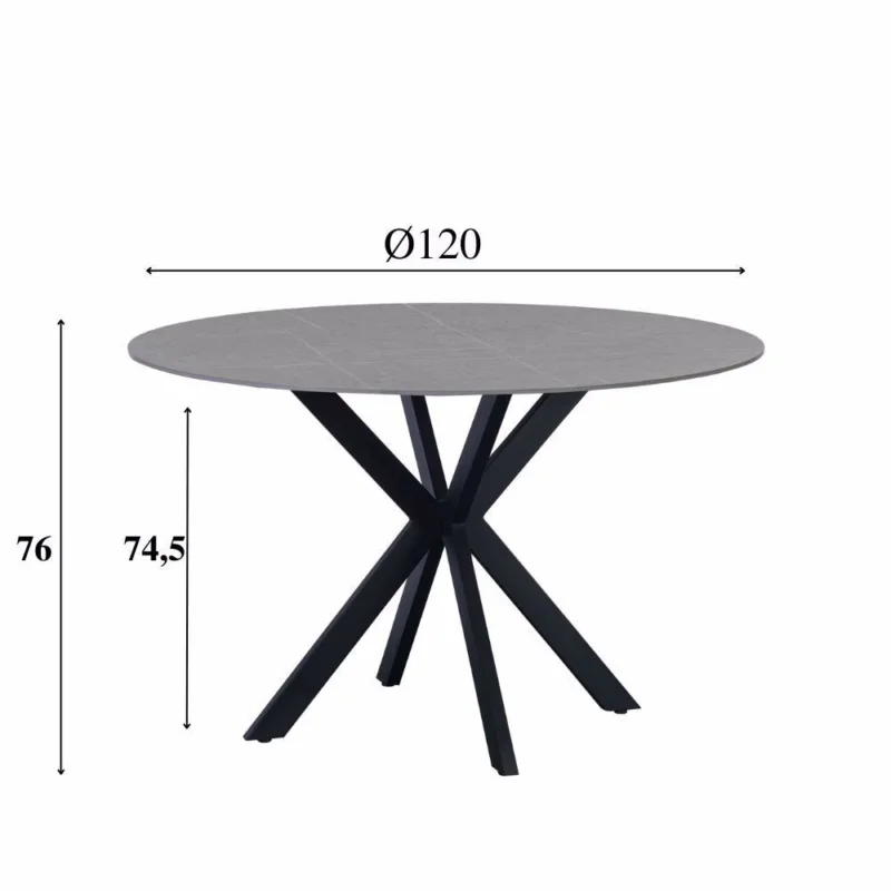 Speciale Aanbieding Eettafel Guus 120 grijs